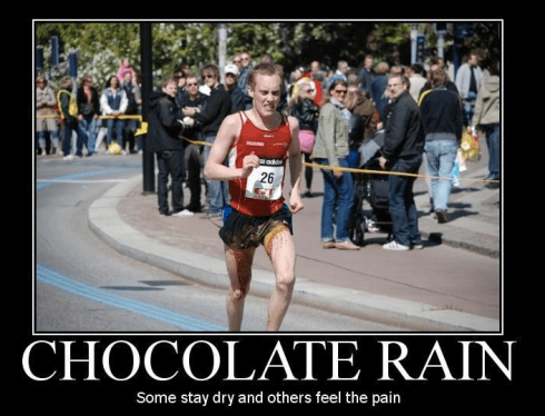 Don't laugh - he's raising awareness. 